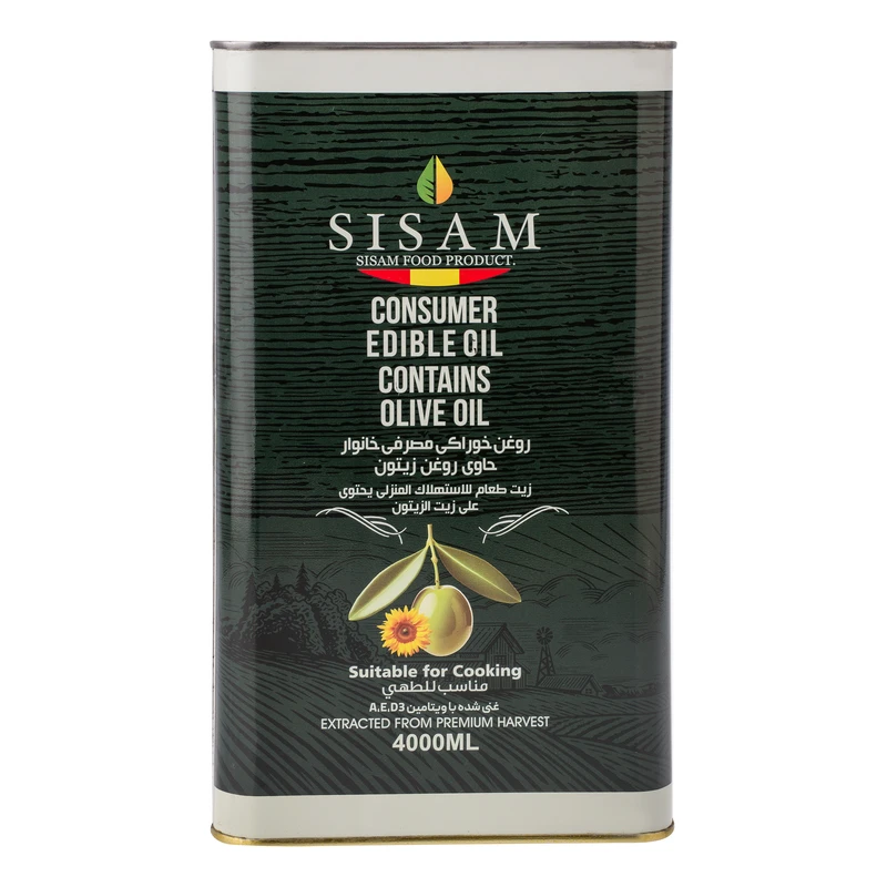 روغن مایع آفتابگردان به همراه روغن زیتون سی سام - 4000 میلی‌لیتر/Liquid sunflower oil with sesame olive oil - 4000 ml