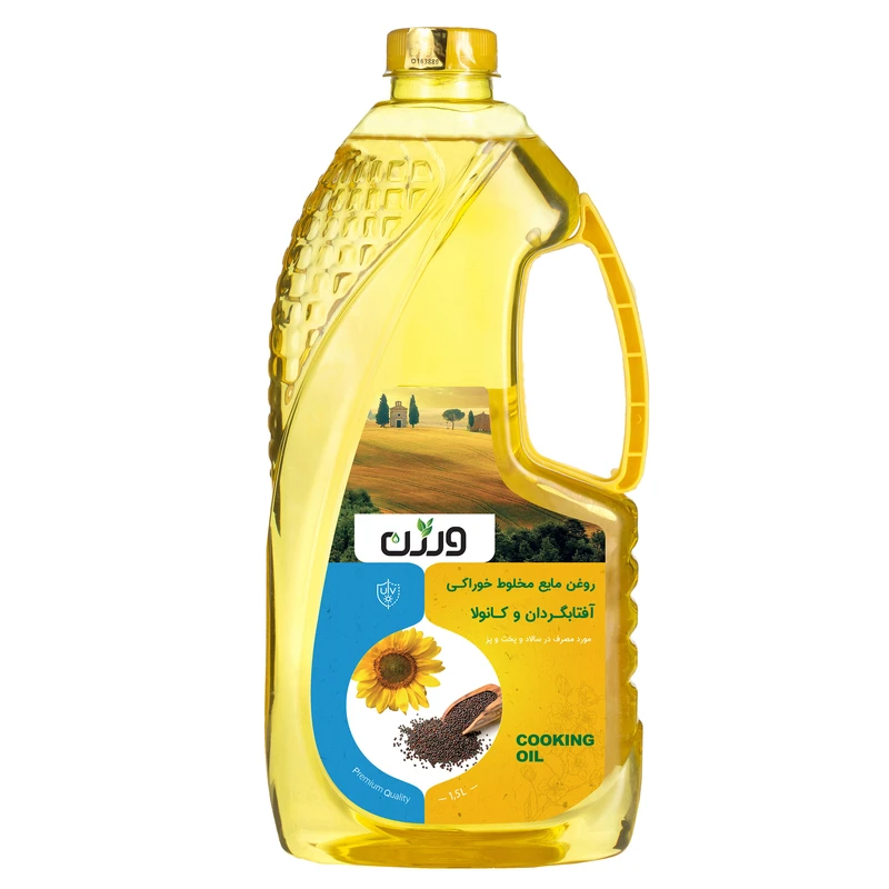 روغن مایع آفتابگردان و کانولا ورژن - 1.5 لیتر/Liquid sunflower and canola oil version - 1.5 liters